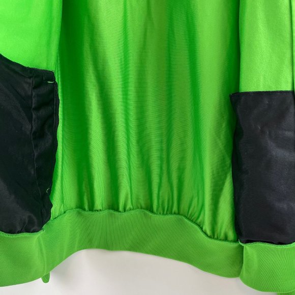 Adidas Men's Black/Lime Green Full Zip Up Windbreak Warm Up Jacket Size XL - Picture 6 of 7